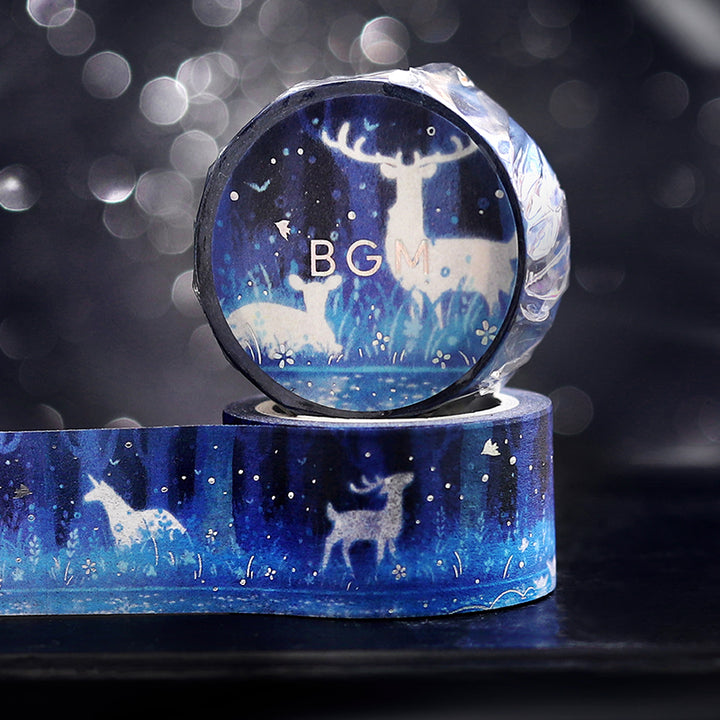 BGM Foil Stamping Masking Tape: Life - Glowing Forest — applied on surface