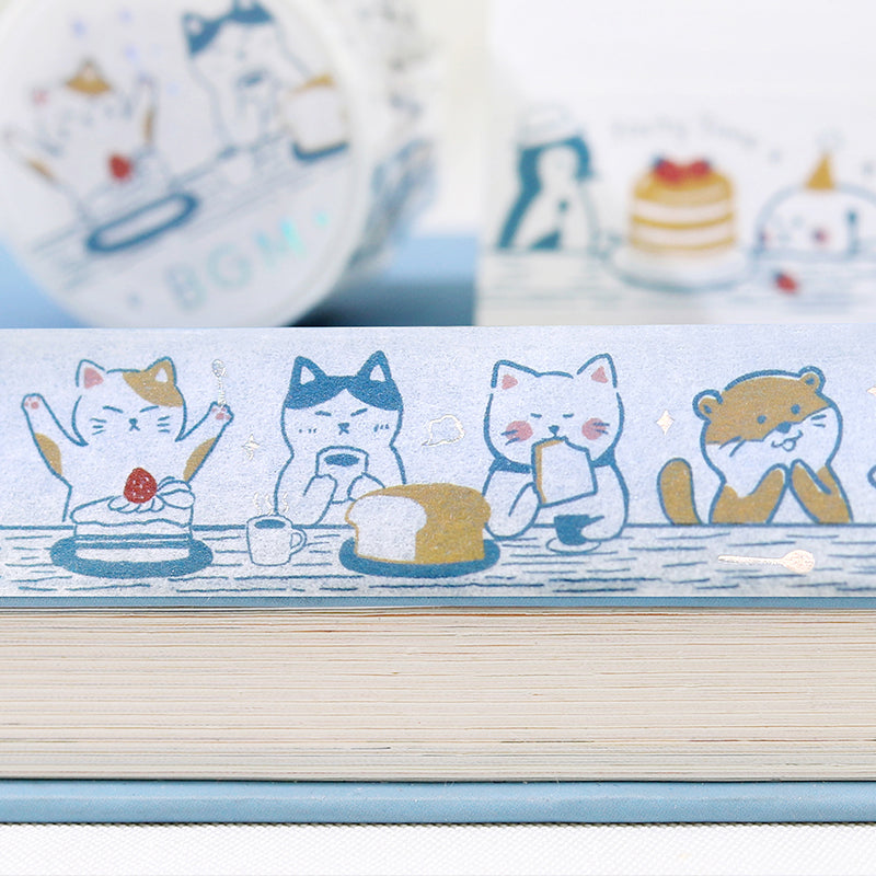 BGM Foil Stamping Masking Tape: Life - Dinner Party — applied on surface