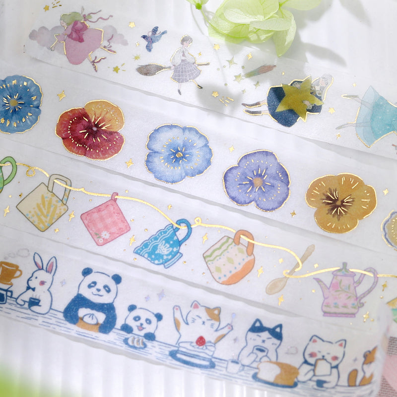 BGM Foil Stamping Masking Tape: Life - Dinner Party — roll side