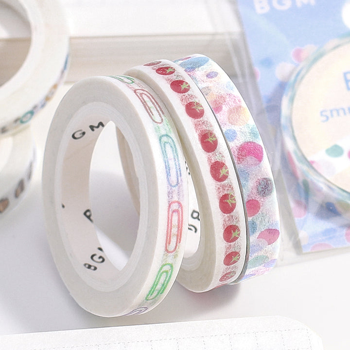 BGM Foil Stamping Masking Tape: Life - Tomato Time — applied on surface