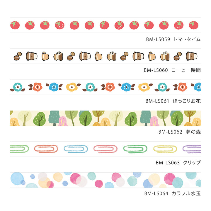 BGM Foil Stamping Masking Tape: Life - Tomato Time — roll side