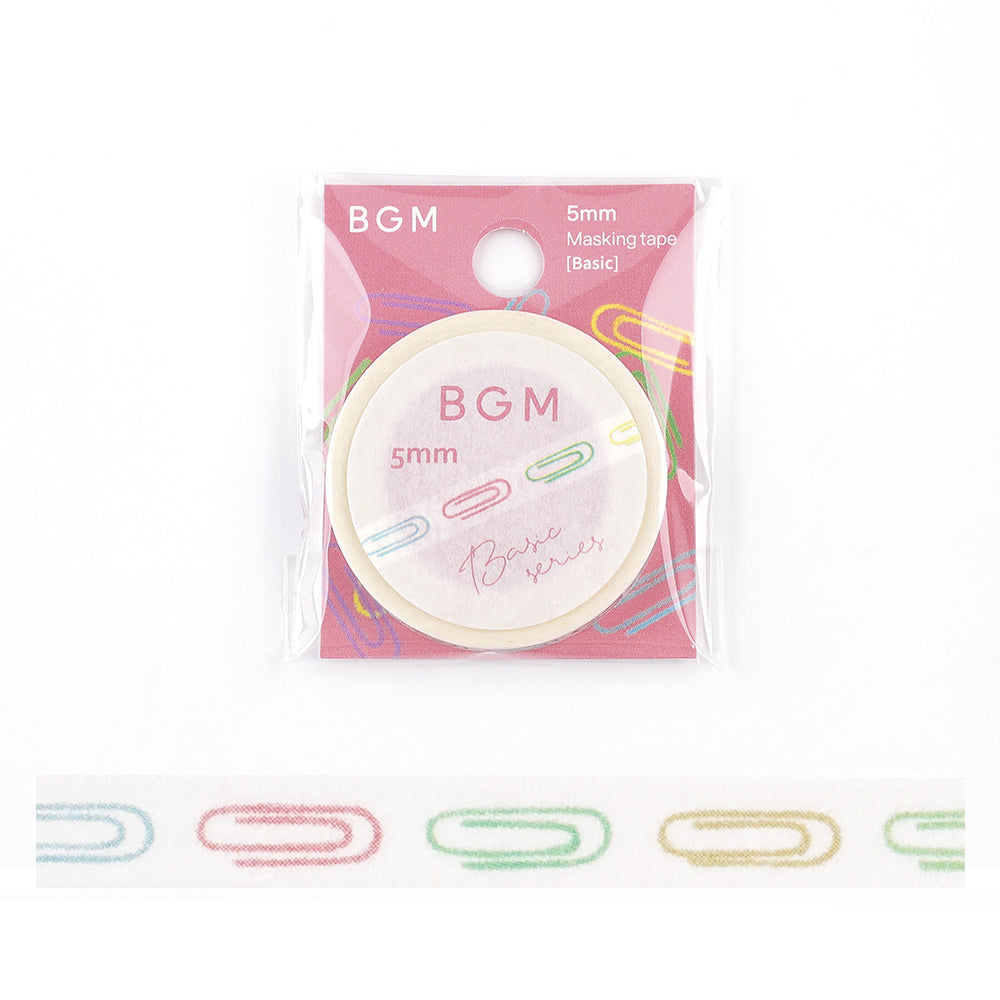 BGM Foil Stamping Masking Tape: Life - Clip — roll front