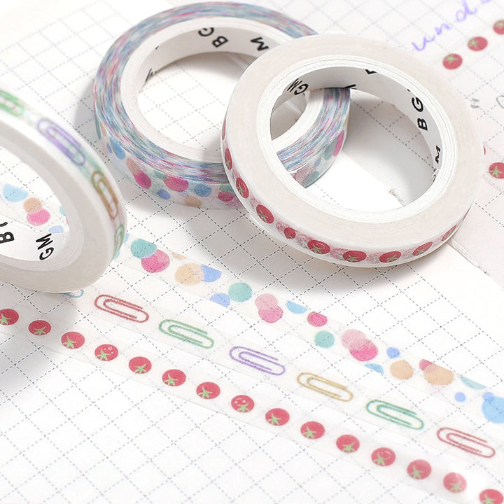 BGM Foil Stamping Masking Tape: Life - Clip — roll side