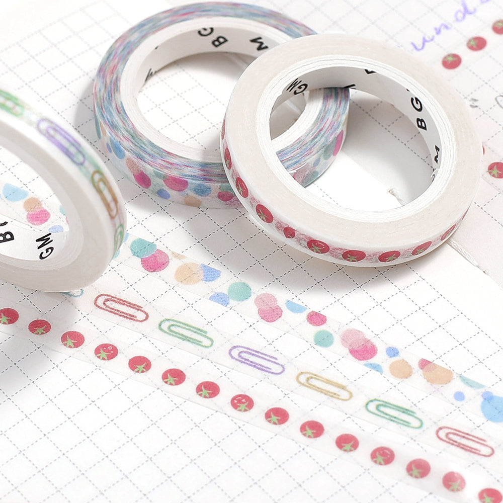 BGM Foil Stamping Masking Tape: Life - Colorful Polka Dots — applied on surface