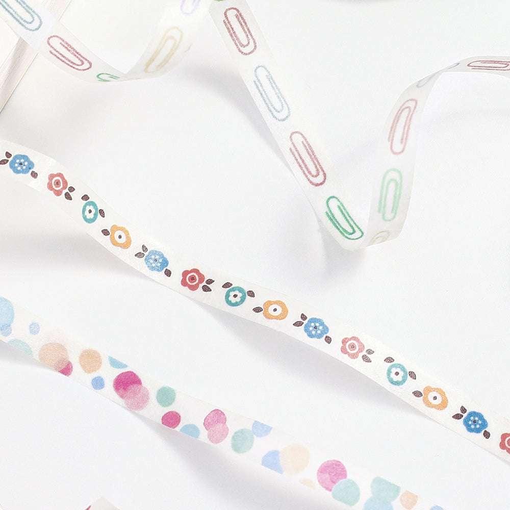 BGM Foil Stamping Masking Tape: Life - Colorful Polka Dots — roll side