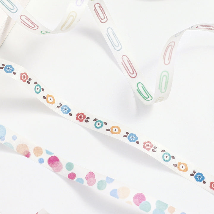 BGM Foil Stamping Masking Tape: Life - Colorful Polka Dots — roll side