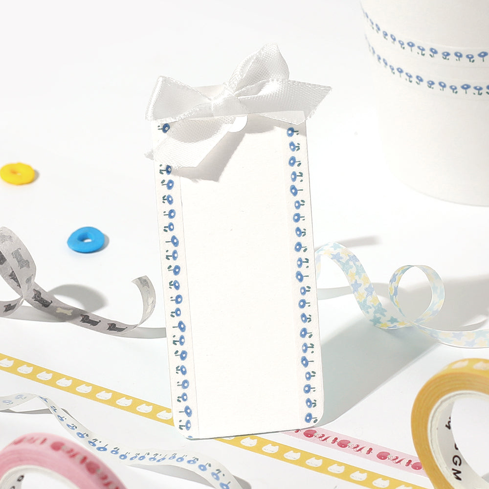 BGM Foil Stamping Masking Tape: Life - Little Blue Flowers — with packaging