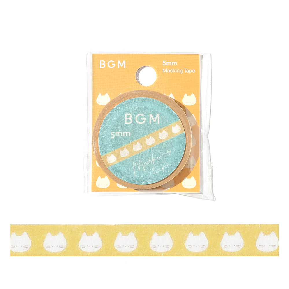 BGM Foil Stamping Masking Tape: Life - Cats — roll front