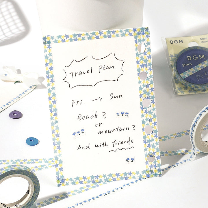 BGM Foil Stamping Masking Tape: Life - Star Dreams — with packaging