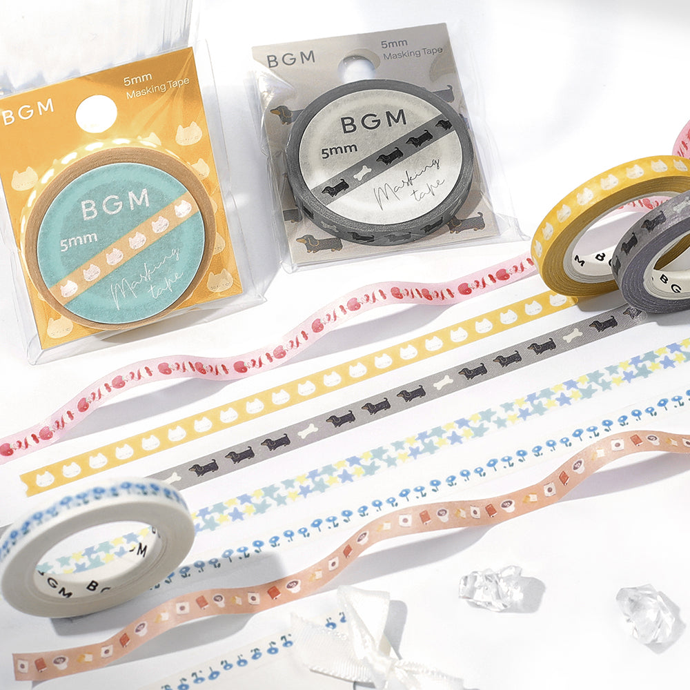 BGM Foil Stamping Masking Tape: Life - Star Dreams — roll side