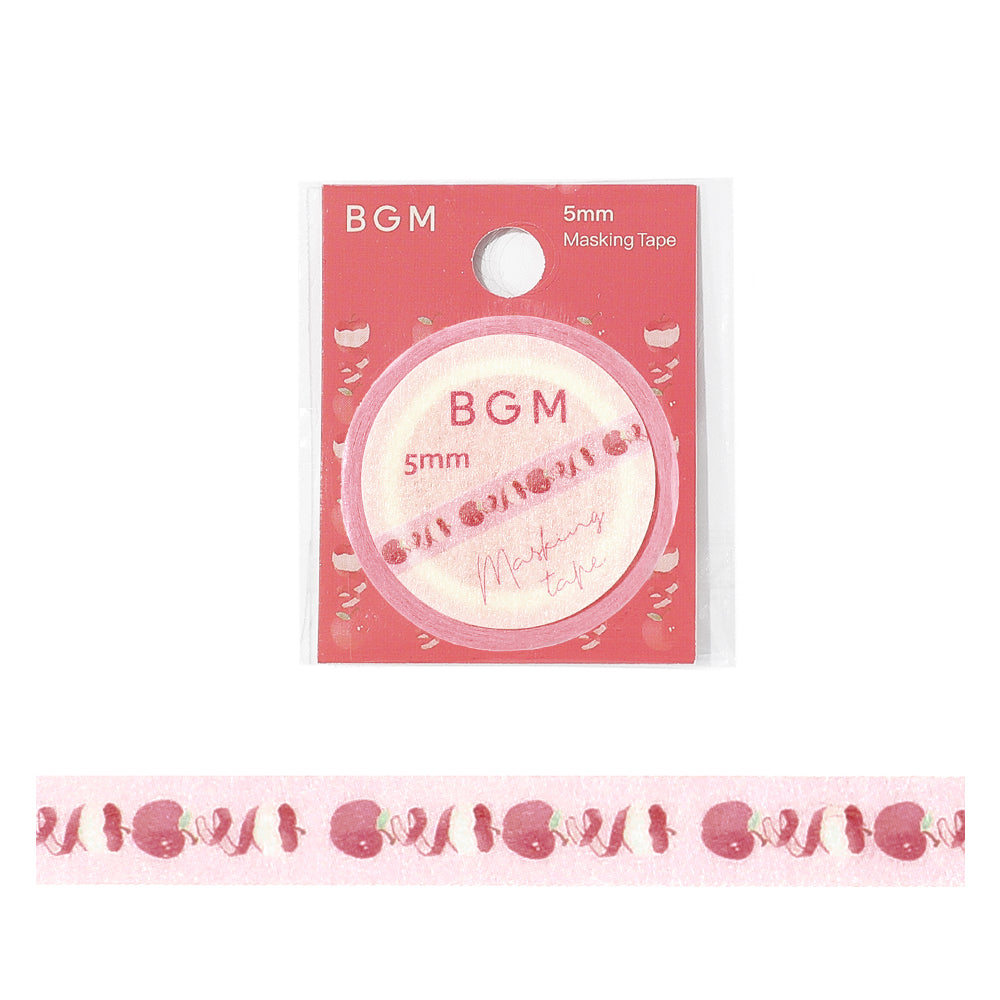 BGM Foil Stamping Masking Tape: Life - Peeled Apples — roll front
