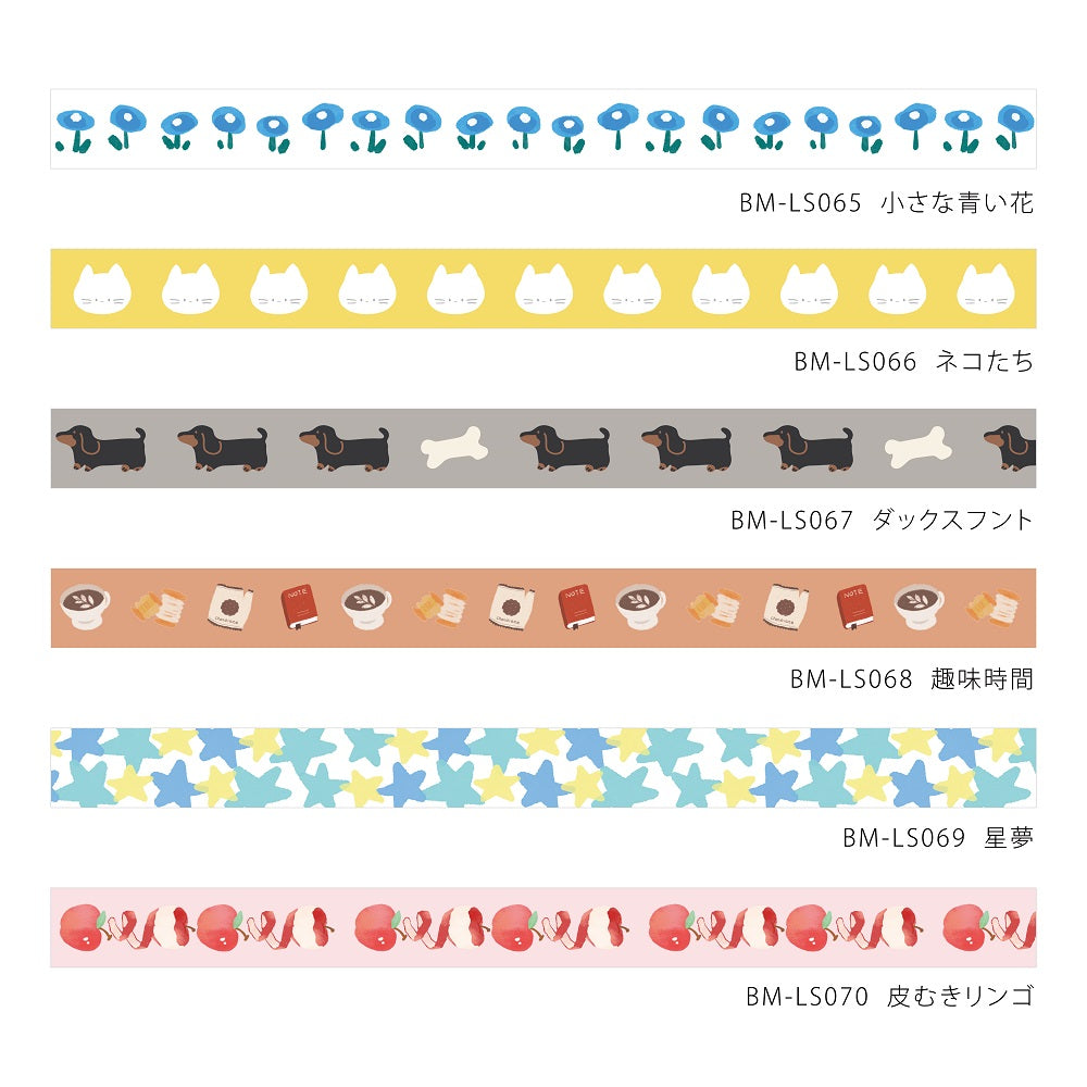 BGM Foil Stamping Masking Tape: Life - Peeled Apples — flat lay