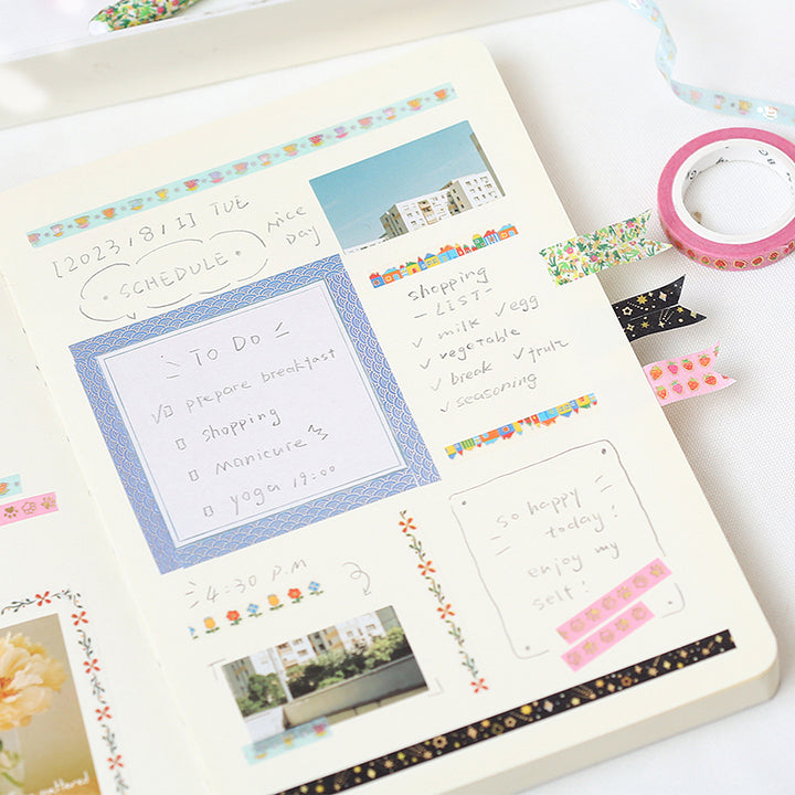 BGM Foil Stamping Masking Tape - Tea Time — with packaging