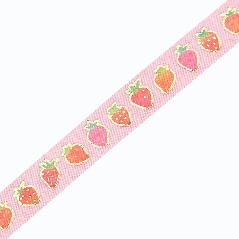 BGM Foil Stamping Masking Tape - Strawberry in Love — pattern detail