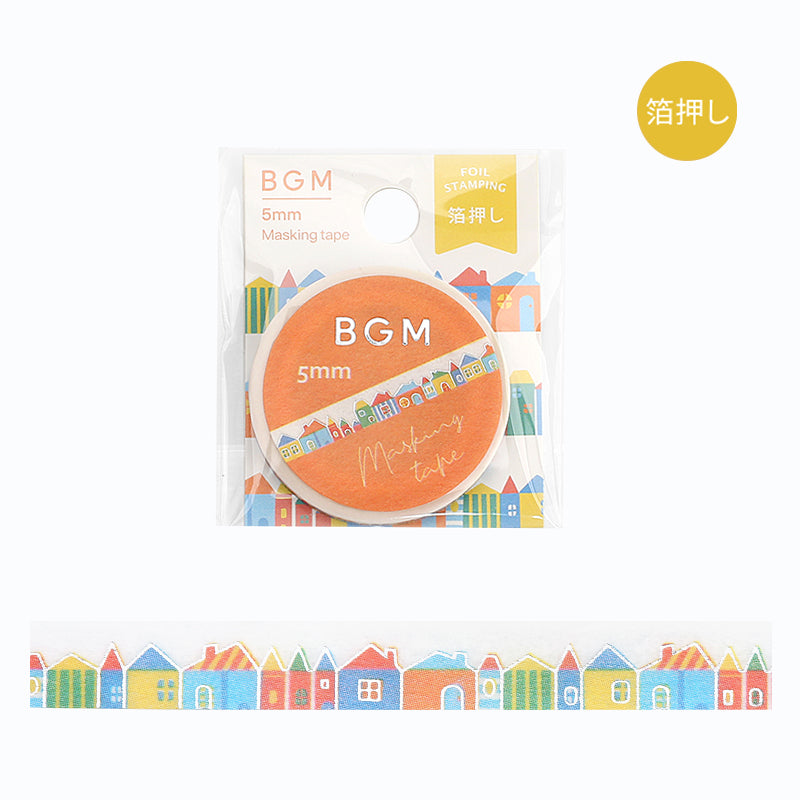BGM Foil Stamping Masking Tape - Lovely House — roll front