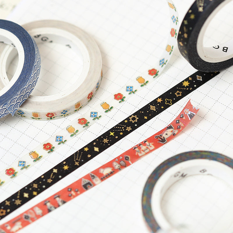 BGM Foil Stamping Masking Tape - Lovely House — roll side