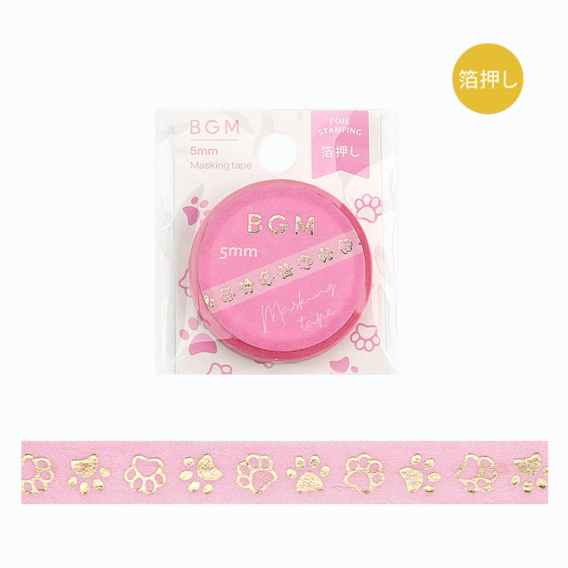 BGM Foil Stamping Masking Tape - Fumifumi — roll front