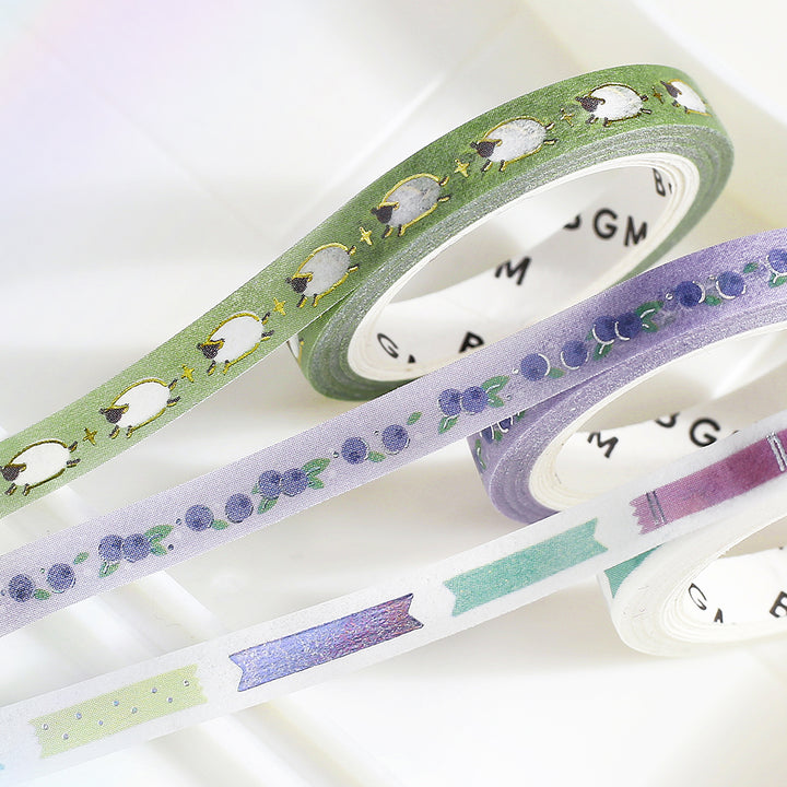 BGM Foil Stamping Masking Tape: Life - Ribbon Index — applied on surface