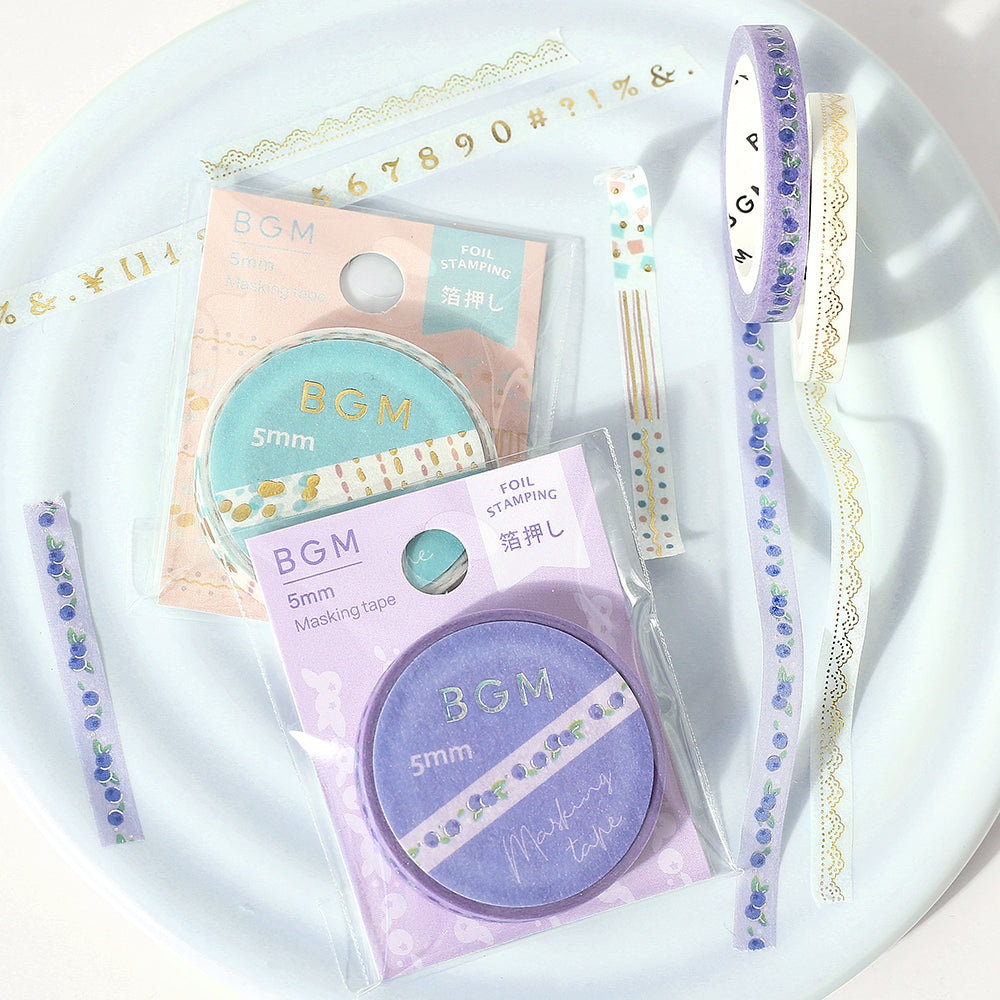 BGM Foil Stamping Masking Tape: Life - Blueberry — colour swatch