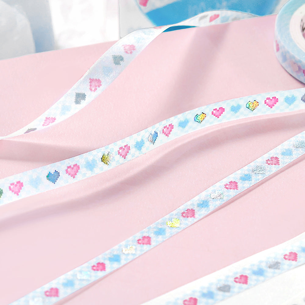 BGM Foil Stamping Masking Tape: Life - Pounding Heart — applied on surface