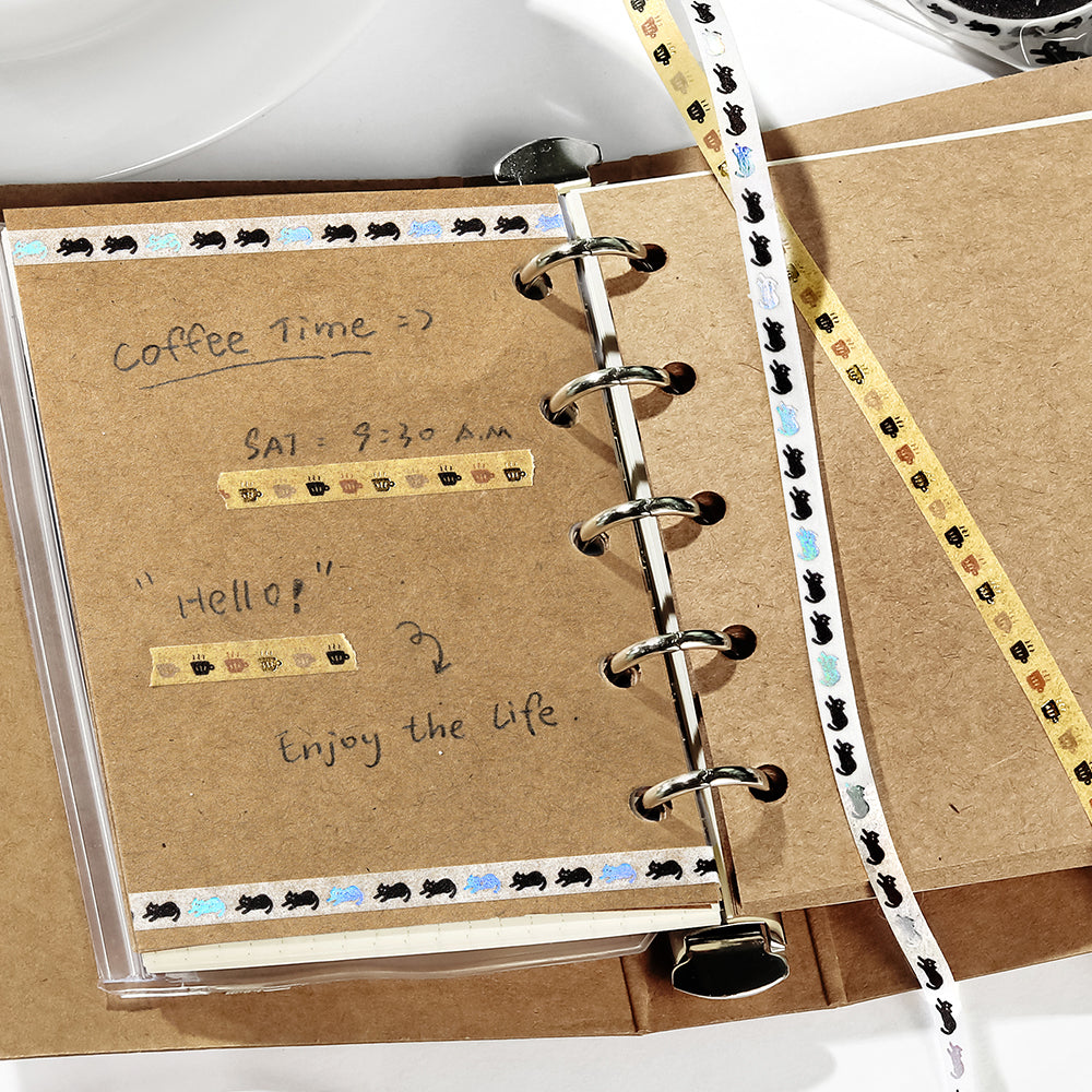 BGM Foil Stamping Masking Tape: Life - Tea Time — applied on surface