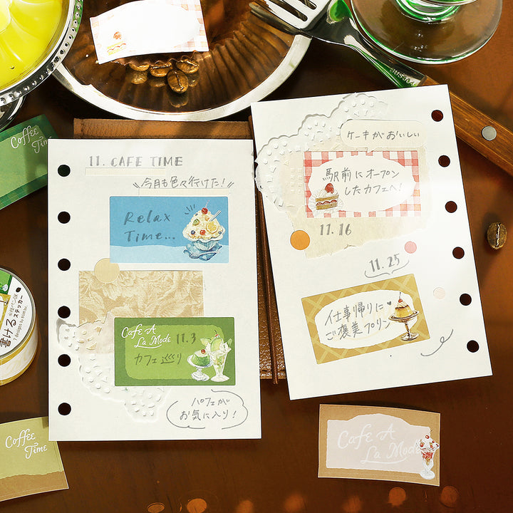 BGM Roll Sticker: Writable - Café à la Mode — with packaging