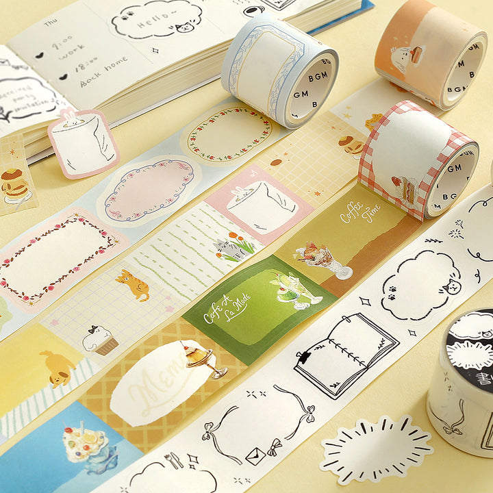BGM Roll Sticker: Writable - Café à la Mode — angle view