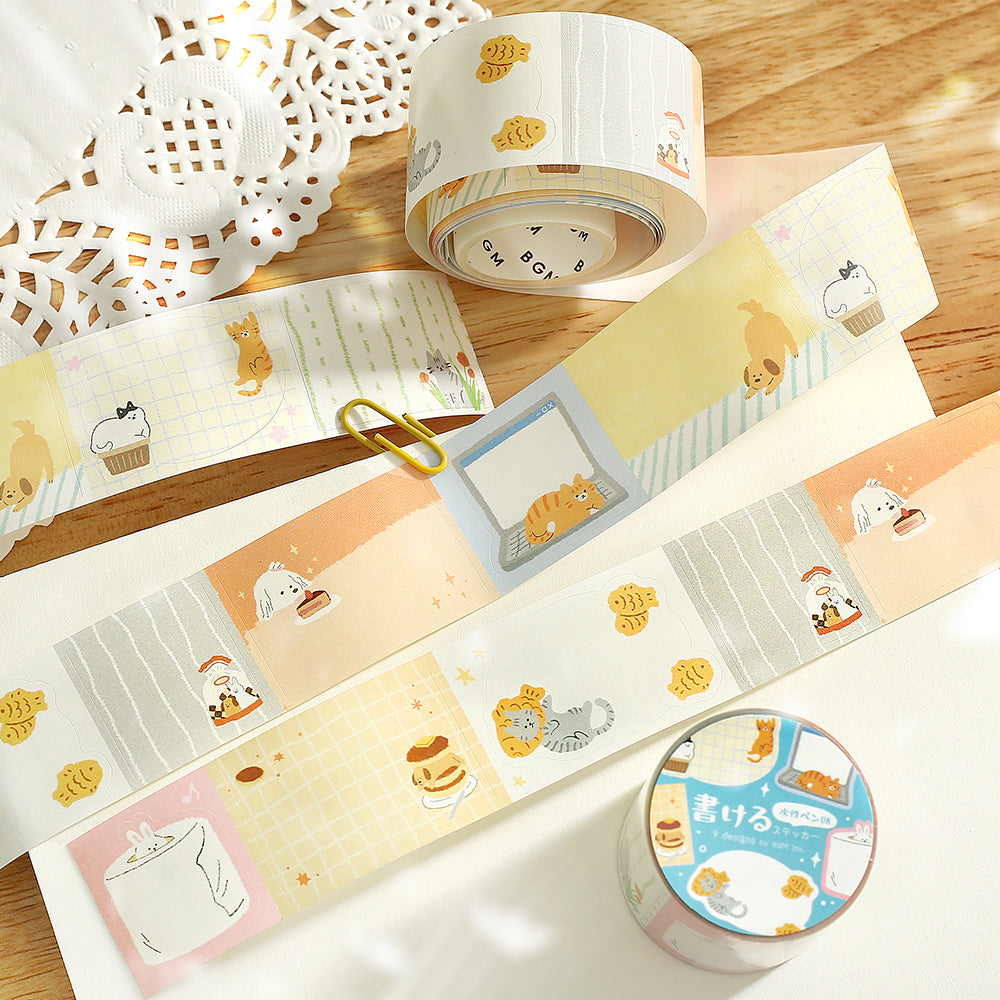 BGM Roll Sticker: Writable - Warm and Cozy Days — side view