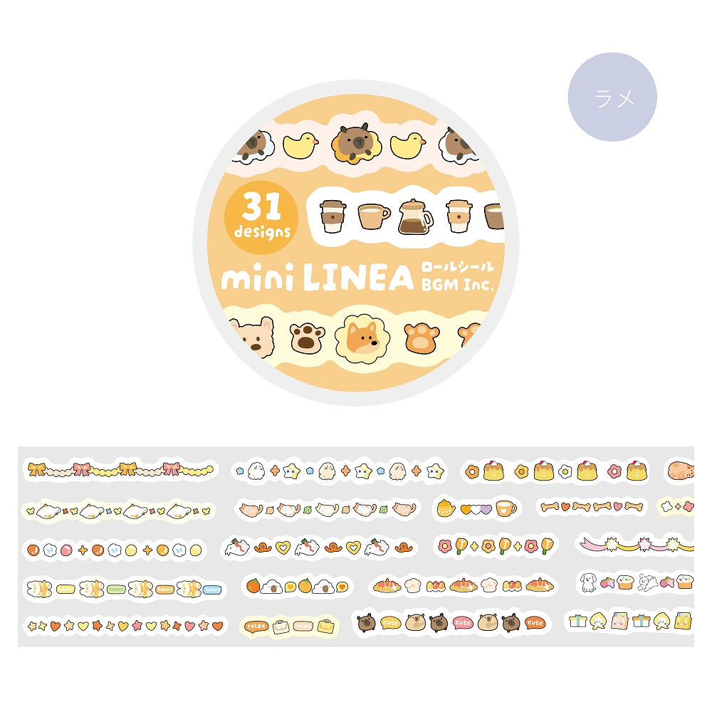 BGM Roll Sticker: Mini Linea - Orange — front view