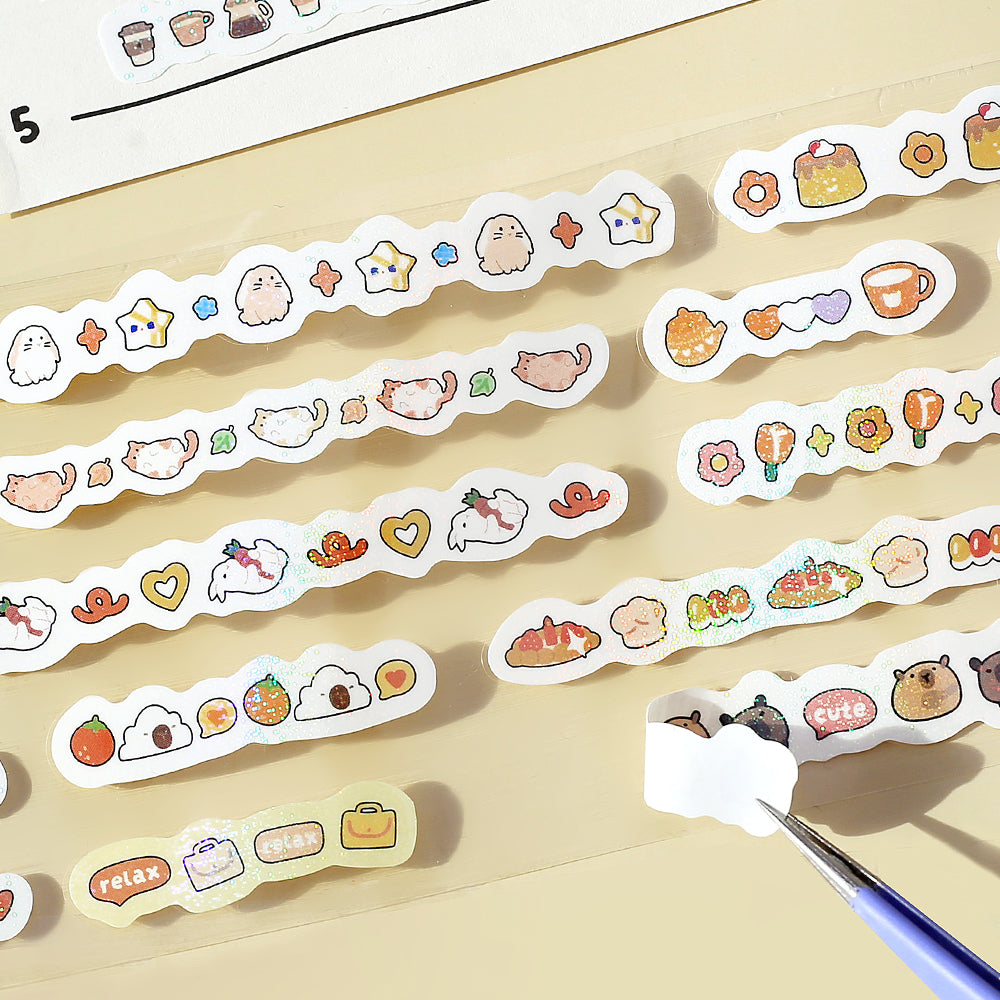 BGM Roll Sticker: Mini Linea - Orange — detail view