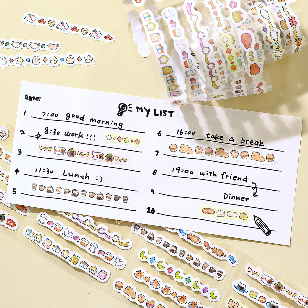 BGM Roll Sticker: Mini Linea - Orange — in use