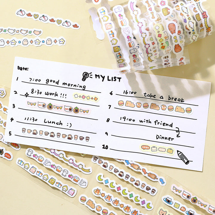 BGM Roll Sticker: Mini Linea - Orange — in use