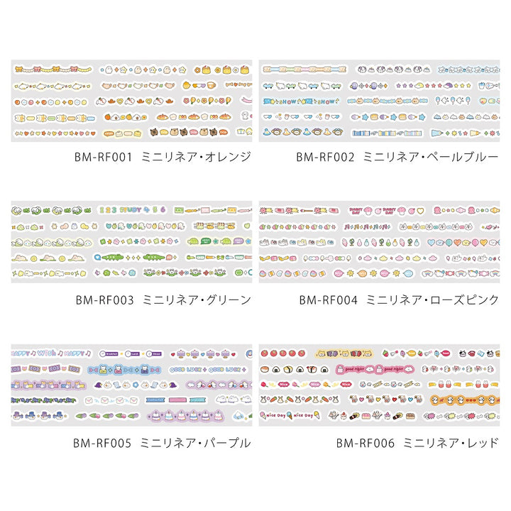 BGM Roll Sticker: Mini Linea - Orange — angle view