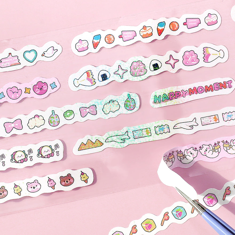BGM Roll Sticker: Mini Linea - Rose Pink — detail view