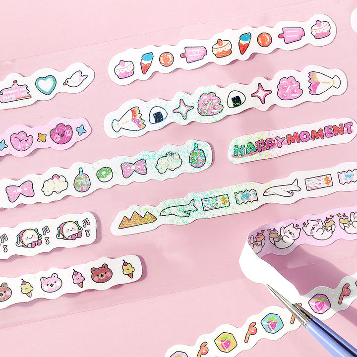 BGM Roll Sticker: Mini Linea - Rose Pink — detail view