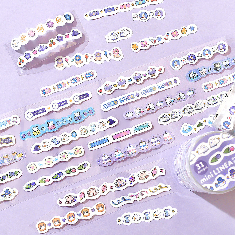 BGM Roll Sticker: Mini Linea - Purple — detail view