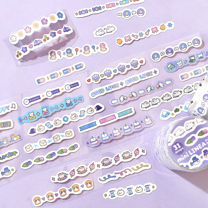 BGM Roll Sticker: Mini Linea - Purple — detail view