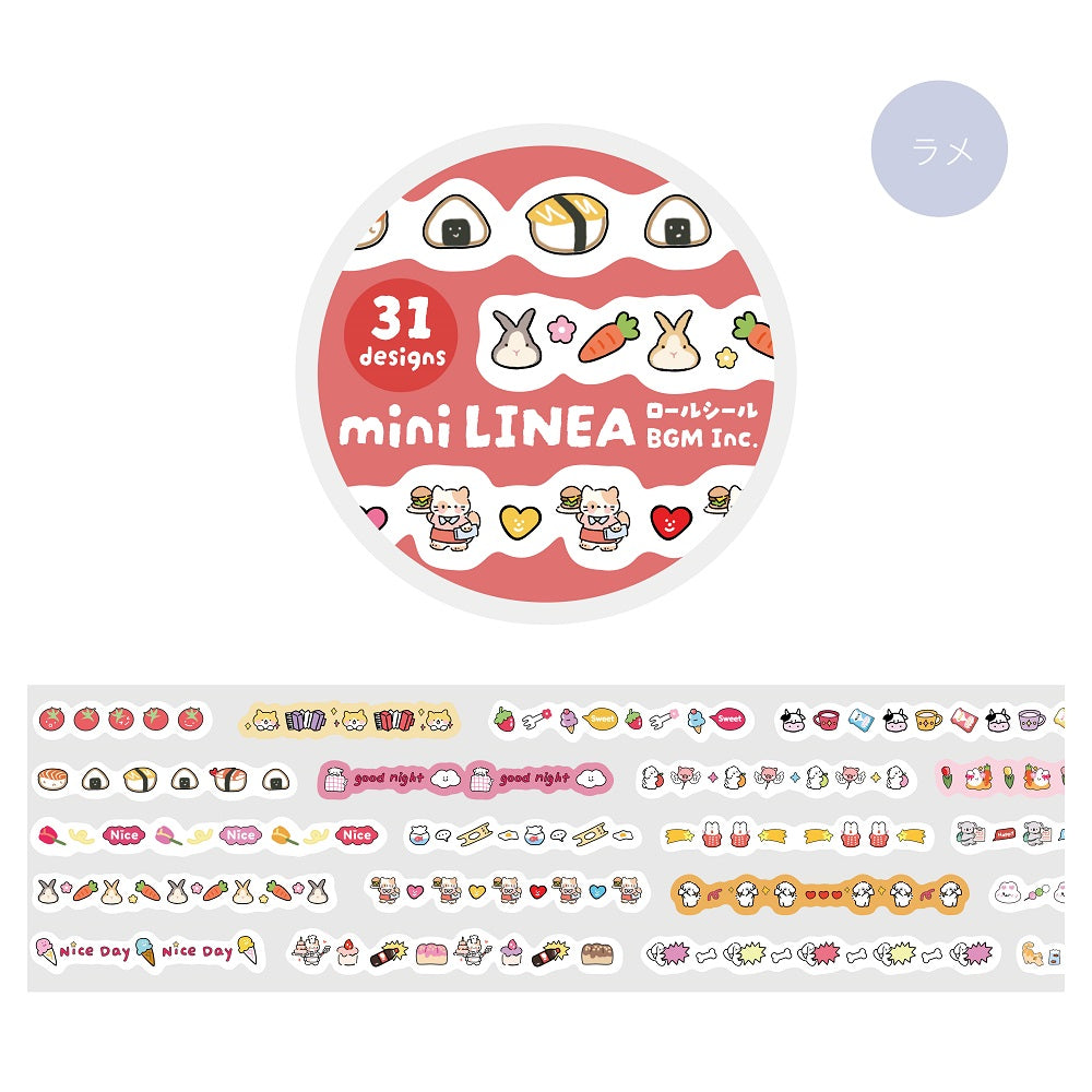 BGM Roll Sticker: Mini Linea - Red — front view