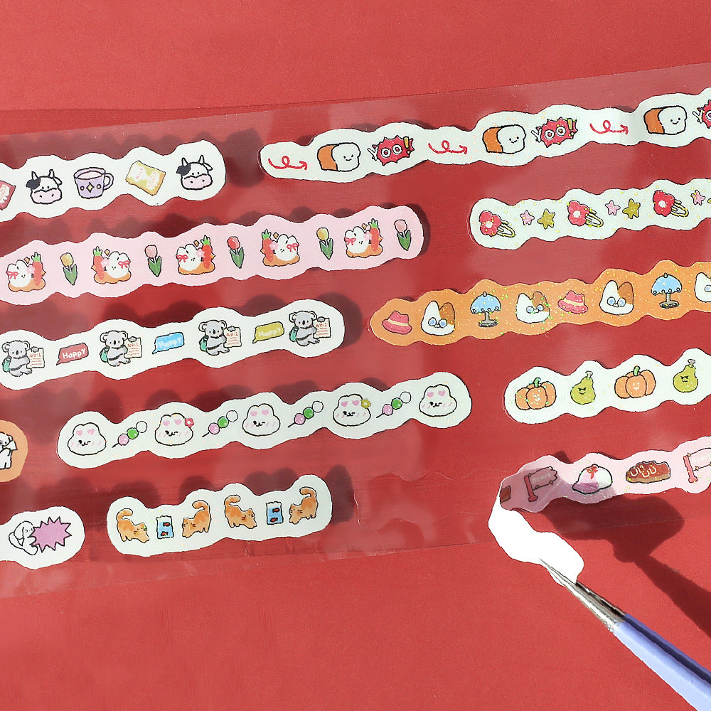 BGM Roll Sticker: Mini Linea - Red — side view