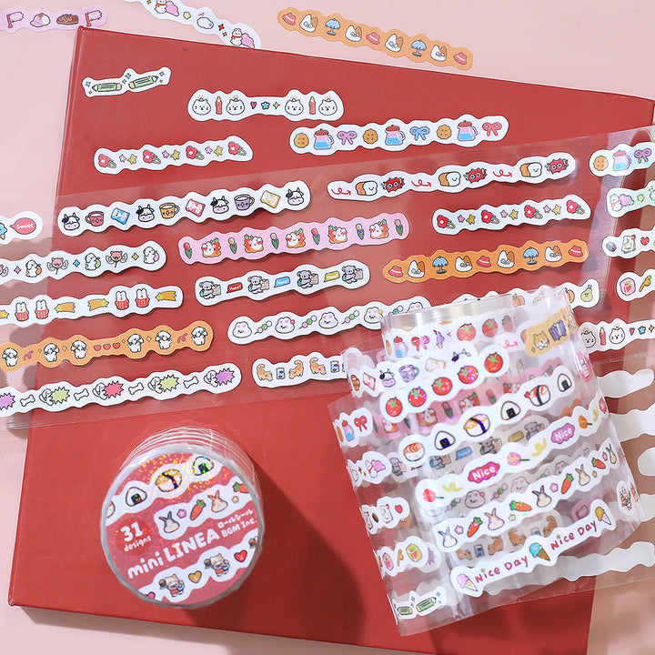 BGM Roll Sticker: Mini Linea - Red — detail view