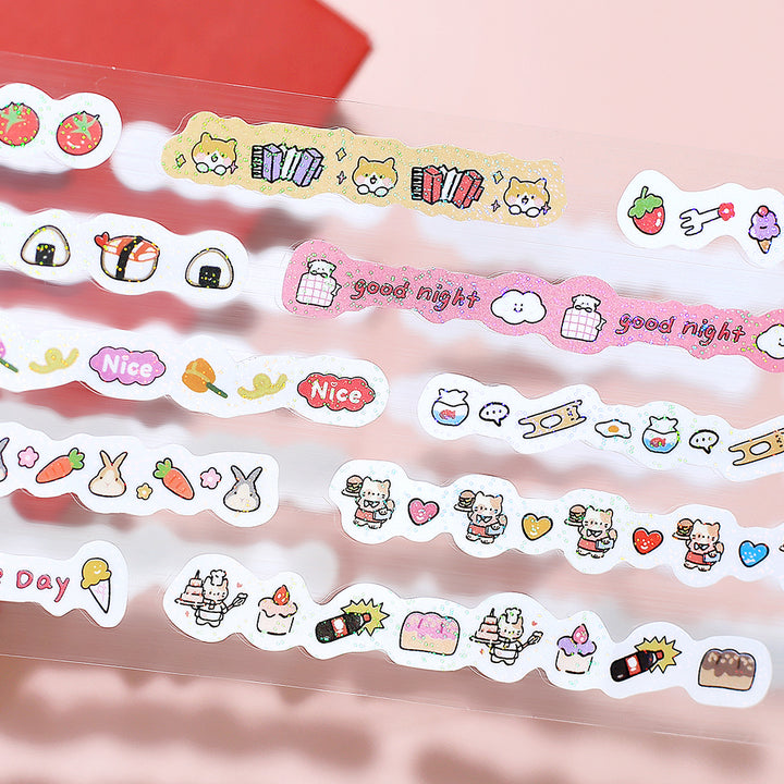 BGM Roll Sticker: Mini Linea - Red — with packaging