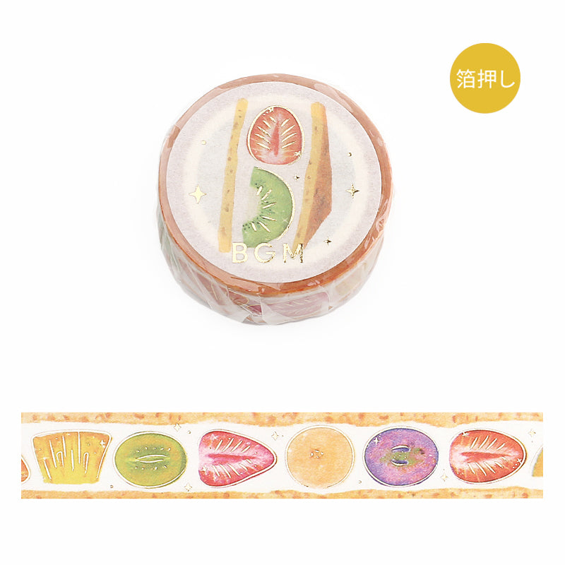 BGM Foil Stamping Masking Tape: Fruit Sandwich - Fruit — roll front