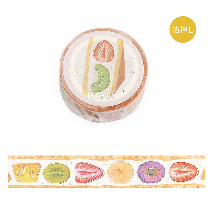BGM Foil Stamping Masking Tape: Fruit Sandwich - Fruit — roll front