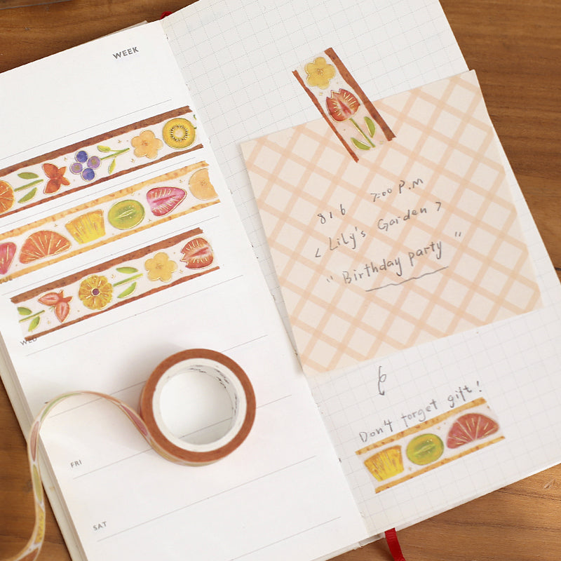 BGM Foil Stamping Masking Tape: Fruit Sandwich - Fruit — with packaging