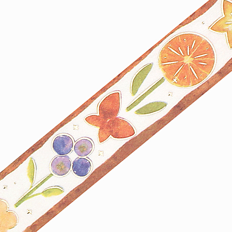 BGM Foil Stamping Masking Tape: Fruit Sandwich - Flower — pattern detail