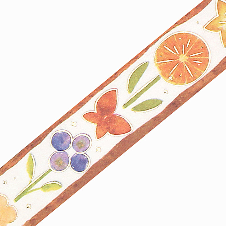 BGM Foil Stamping Masking Tape: Fruit Sandwich - Flower — pattern detail
