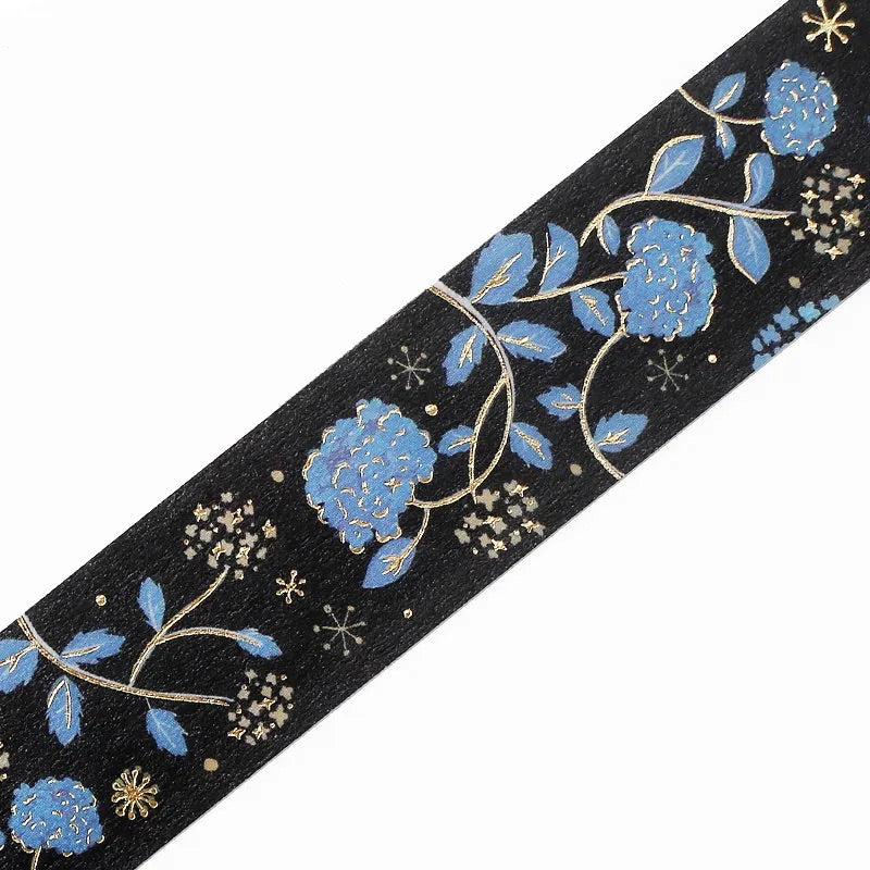 BGM Foil Stamping Masking Tape: Flower Pattern - Hydrangea — pattern detail