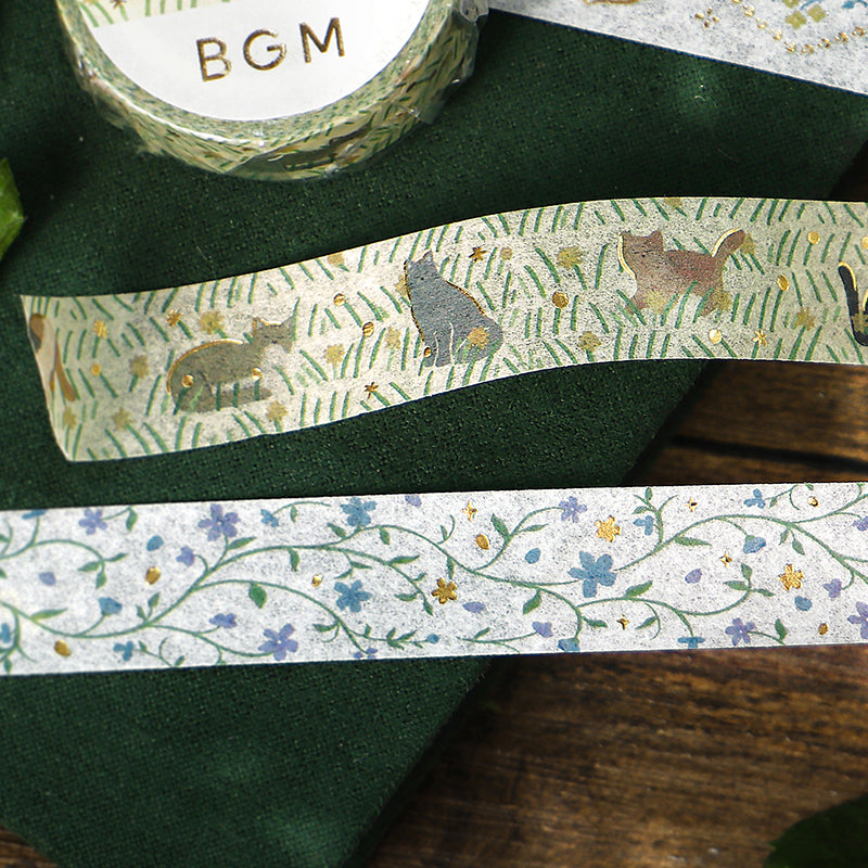 BGM Foil Stamping Masking Tape: Kusabana Techo - Flower Dance — with packaging