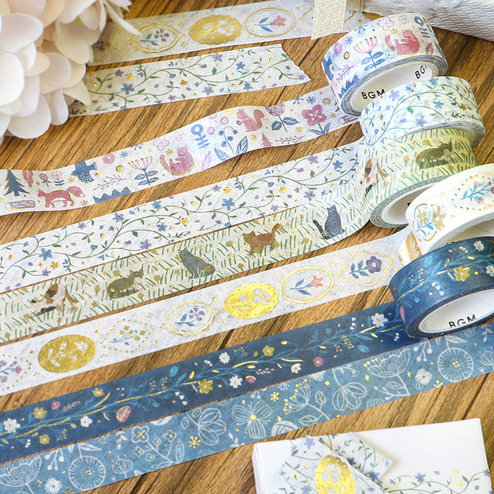 BGM Foil Stamping Masking Tape: Kusabana Techo - Flower Dance — colour swatch