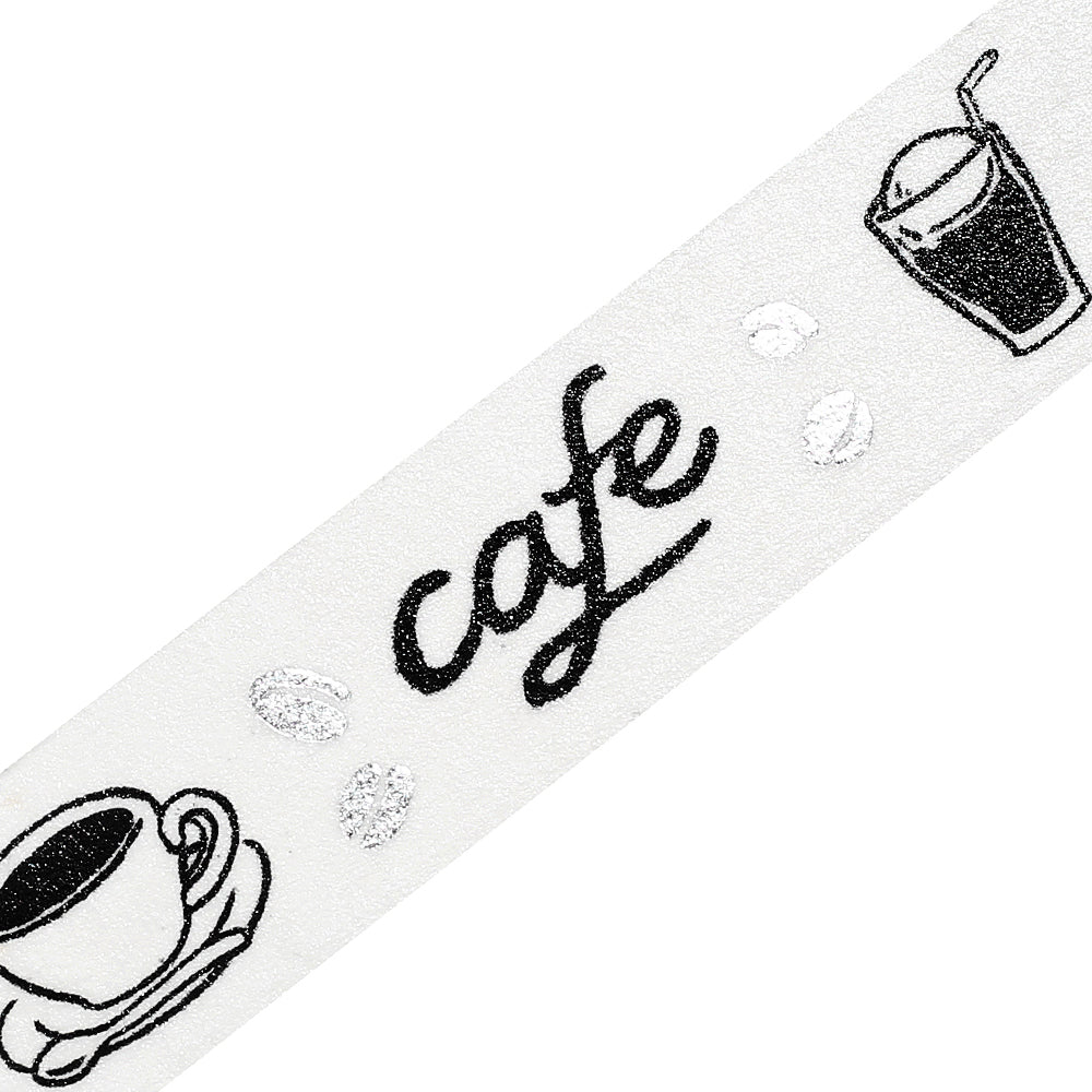 BGM Foil Stamping Masking Tape: Monotone - Cafe — pattern detail
